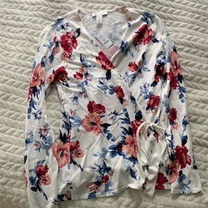 White House Black Market Floral Wrap